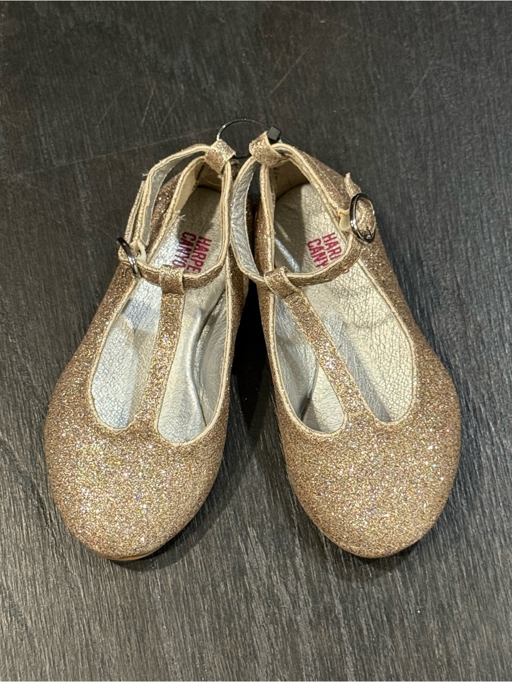 Harper Canyon Girls Glitter Sparkly T-Strap Flats Toddler 5M